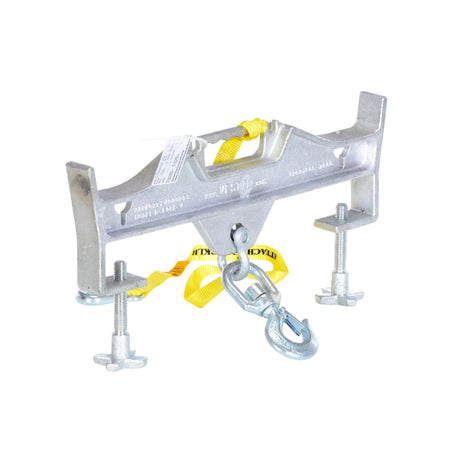 Vestil D-FORK / S-FORK Forklift Hoisting Hook — Fork-Mounted Crane Hook with Shackle & 48" Safety Restraint, 4,000–10,000 lb