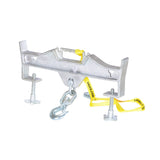 Vestil D-FORK / S-FORK Forklift Hoisting Hook — Fork-Mounted Crane Hook with Shackle & 48" Safety Restraint, 4,000–10,000 lb