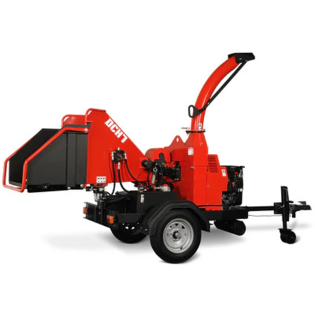 MechMaxx - 25HP 750cc ZONSEN Twin Cylinder Gas Powered 7” Hydraulic Feed Wood Chipper, Highway Towable DCH7