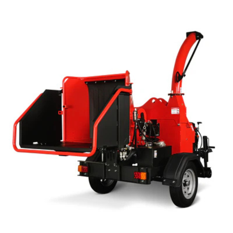 MechMaxx - 25HP 750cc ZONSEN Twin Cylinder Gas Powered 7” Hydraulic Feed Wood Chipper, Highway Towable DCH7