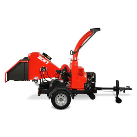 MechMaxx - 25HP 750cc ZONSEN Twin Cylinder Gas Powered 7” Hydraulic Feed Wood Chipper, Highway Towable DCH7