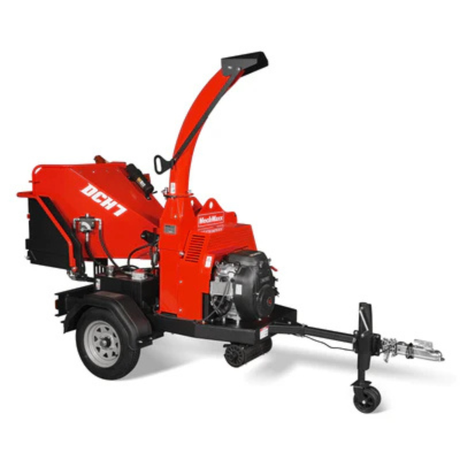 MechMaxx - 25HP 750cc ZONSEN Twin Cylinder Gas Powered 7” Hydraulic Feed Wood Chipper, Highway Towable DCH7