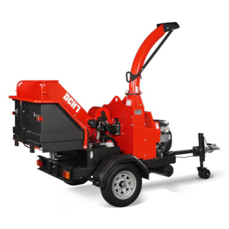 MechMaxx - 25HP 750cc ZONSEN Twin Cylinder Gas Powered 7” Hydraulic Feed Wood Chipper, Highway Towable DCH7