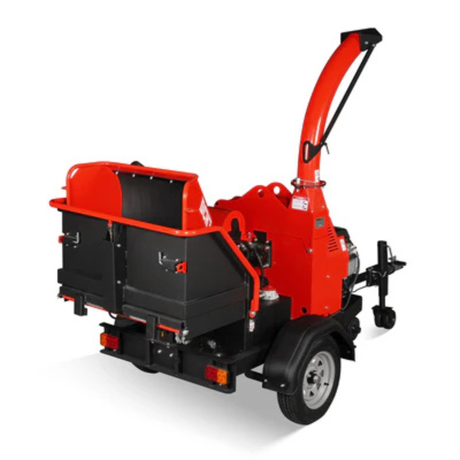 MechMaxx - 25HP 750cc ZONSEN Twin Cylinder Gas Powered 7” Hydraulic Feed Wood Chipper, Highway Towable DCH7