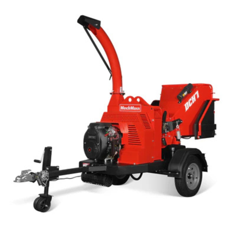 MechMaxx - 25HP 750cc ZONSEN Twin Cylinder Gas Powered 7” Hydraulic Feed Wood Chipper, Highway Towable DCH7