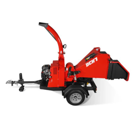 MechMaxx - 25HP 750cc ZONSEN Twin Cylinder Gas Powered 7” Hydraulic Feed Wood Chipper, Highway Towable DCH7