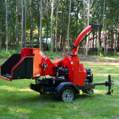 MechMaxx - HONDA GX690 22HP 688cc Gas Powered 7” Hydraulic Feed Wood Chipper, Highway Towable Disc Chipper DCH7
