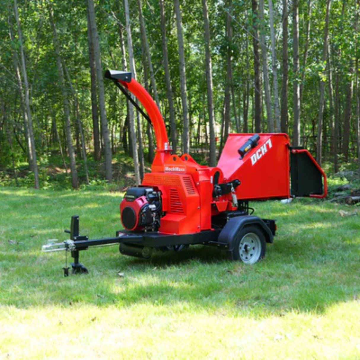 MechMaxx - HONDA GX690 22HP 688cc Gas Powered 7” Hydraulic Feed Wood Chipper, Highway Towable Disc Chipper DCH7