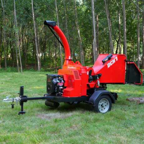 MechMaxx - 25HP 750cc ZONSEN Twin Cylinder Gas Powered 7” Hydraulic Feed Wood Chipper, Highway Towable DCH7