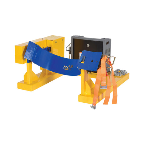 Vestil DCR-205 Fork Truck Drum Carrier/Rotators | Carry & Rotate 55-Gallon Steel Drums 360° From the Seat, Manual or DC-Powered, 800–2,000 lb