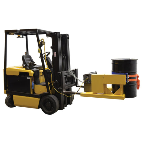 Vestil DCR-205 Fork Truck Drum Carrier/Rotators | Carry & Rotate 55-Gallon Steel Drums 360° From the Seat, Manual or DC-Powered, 800–2,000 lb