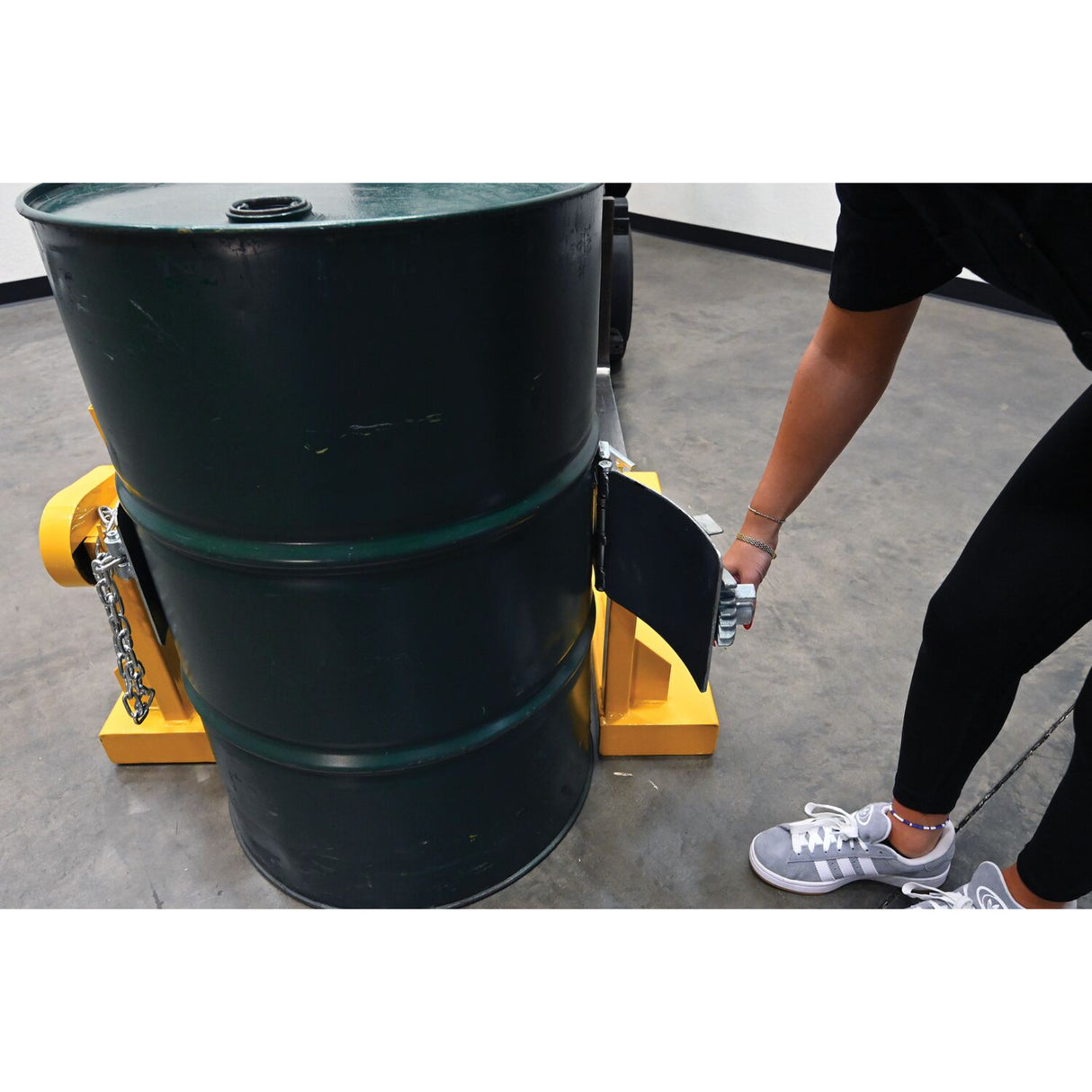Vestil DCR-205 Fork Truck Drum Carrier/Rotators | Carry & Rotate 55-Gallon Steel Drums 360° From the Seat, Manual or DC-Powered, 800–2,000 lb