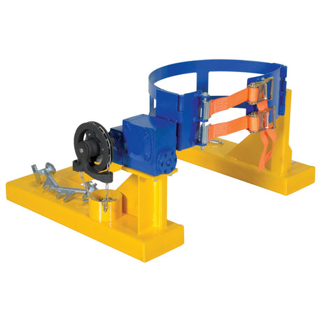 Vestil DCR-205 Fork Truck Drum Carrier/Rotators | Carry & Rotate 55-Gallon Steel Drums 360° From the Seat, Manual or DC-Powered, 800–2,000 lb