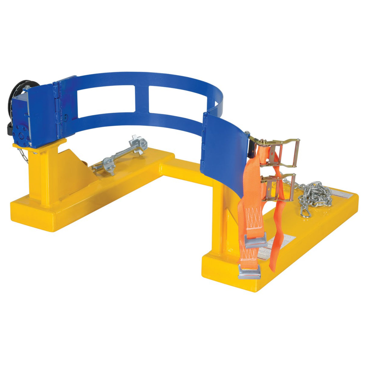 Vestil DCR-205 Fork Truck Drum Carrier/Rotators | Carry & Rotate 55-Gallon Steel Drums 360° From the Seat, Manual or DC-Powered, 800–2,000 lb