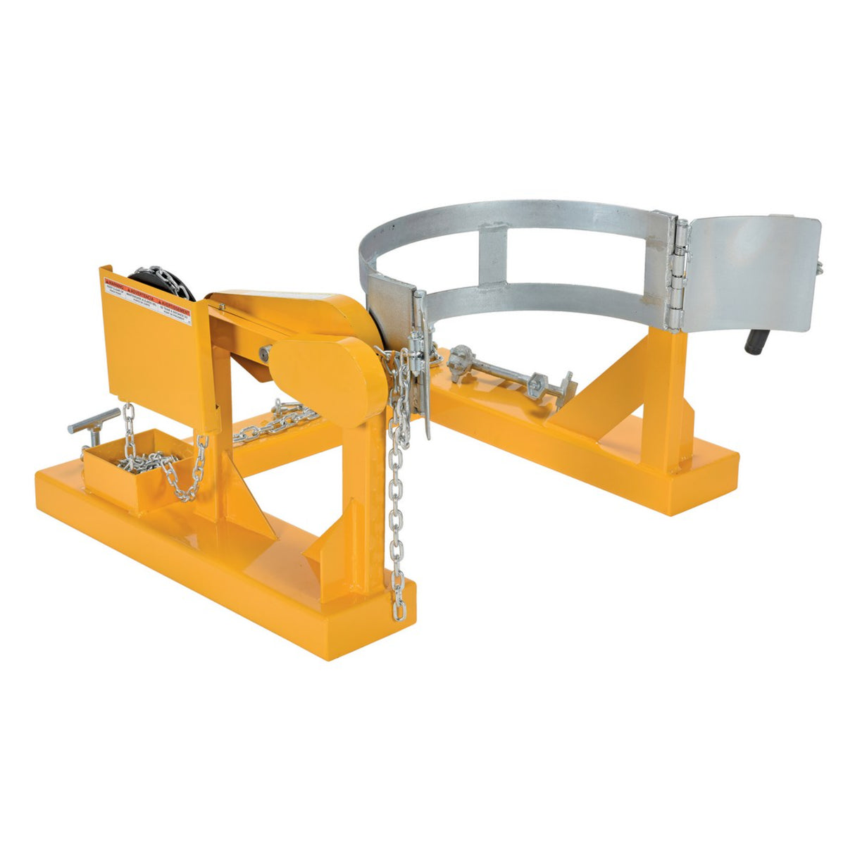 Vestil DCR-205 Fork Truck Drum Carrier/Rotators | Carry & Rotate 55-Gallon Steel Drums 360° From the Seat, Manual or DC-Powered, 800–2,000 lb