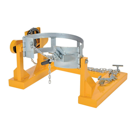 Vestil DCR-205 Fork Truck Drum Carrier/Rotators | Carry & Rotate 55-Gallon Steel Drums 360° From the Seat, Manual or DC-Powered, 800–2,000 lb