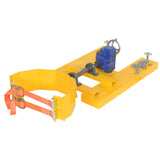 Vestil DCR-RAR-12 Right Angle Drum Carrier & Rotator — Fork-Mounted Hand-Crank Drum Positioner, 1,200 lb Capacity, Steel