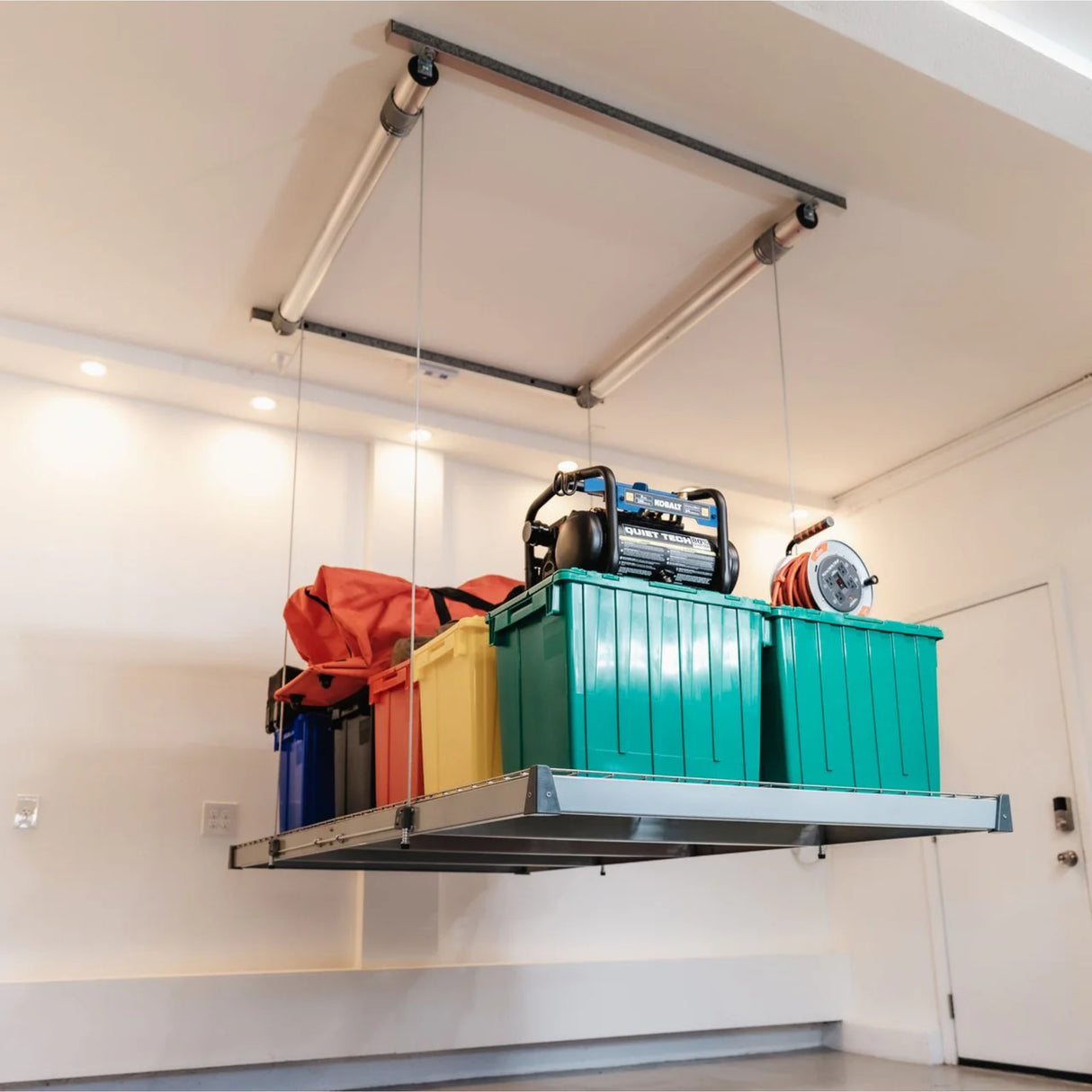 Auxx-Lift Motorized Overhead Garage Storage Lift – Up to 800 lb Ceiling Storage Platform with Wireless Remote, Assembled in USA