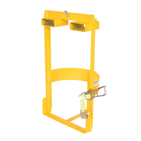 Vestil DRUM-LUG Overhead Drum Lifter — Crane & Forklift Dual-Mode Steel Drum Saddle, 1,000 lb Capacity, 30/55-Gallon