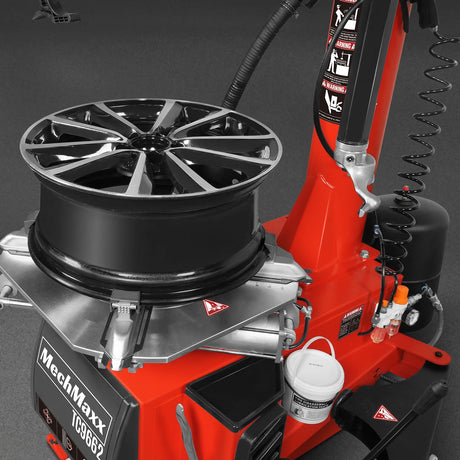 MechMaxx 24" Swing Arm Tire Changer, Double Assist Arms & Bead Blaster