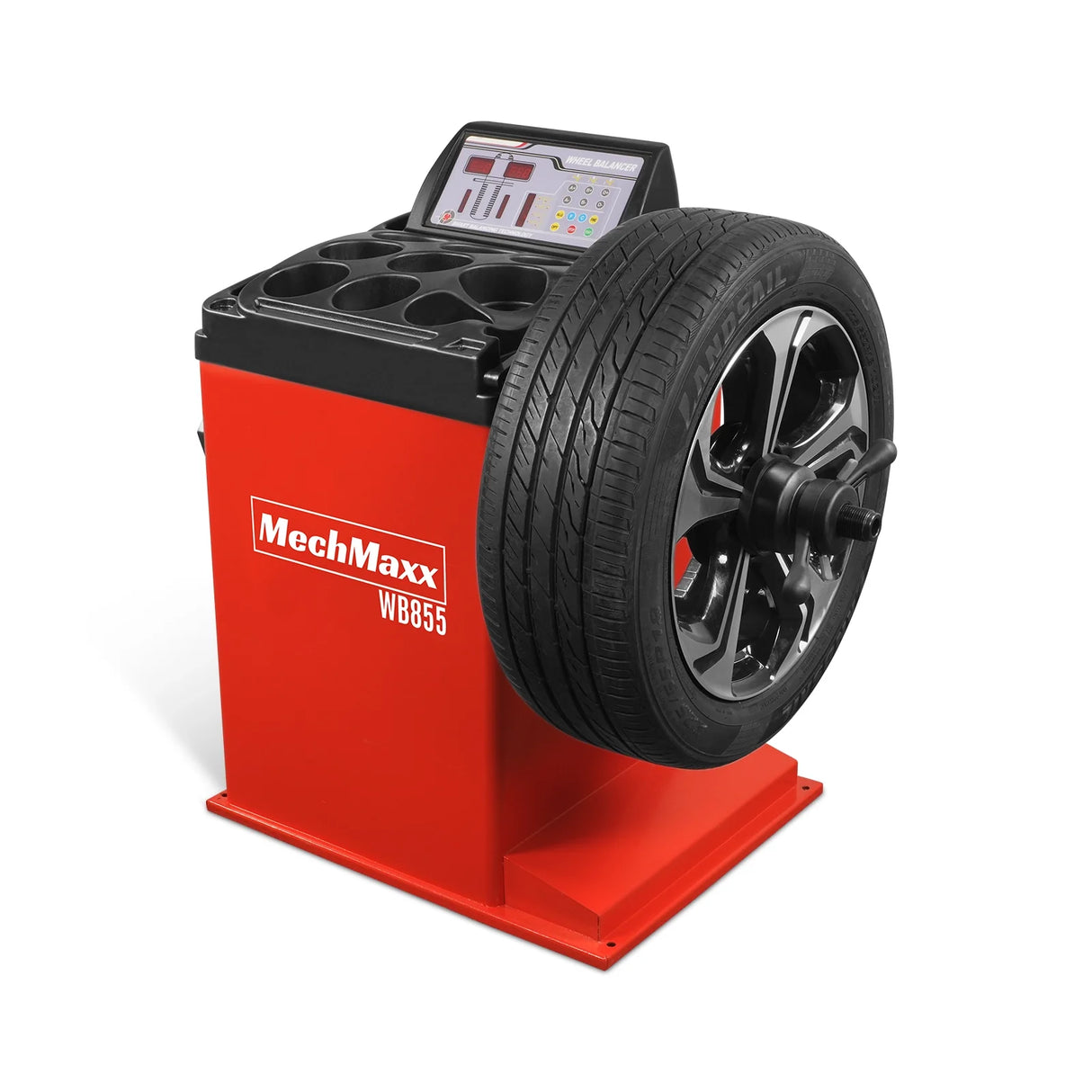 MechMaxx 10-24" Rim Wheel Balancer, 40mm Shaft, 5 Balancing Modes