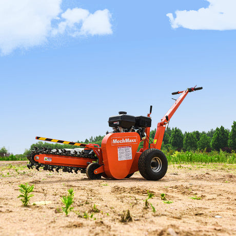 MechMaxx 7HP Gas Powered Cable Ditching Mini Trencher, TCR650