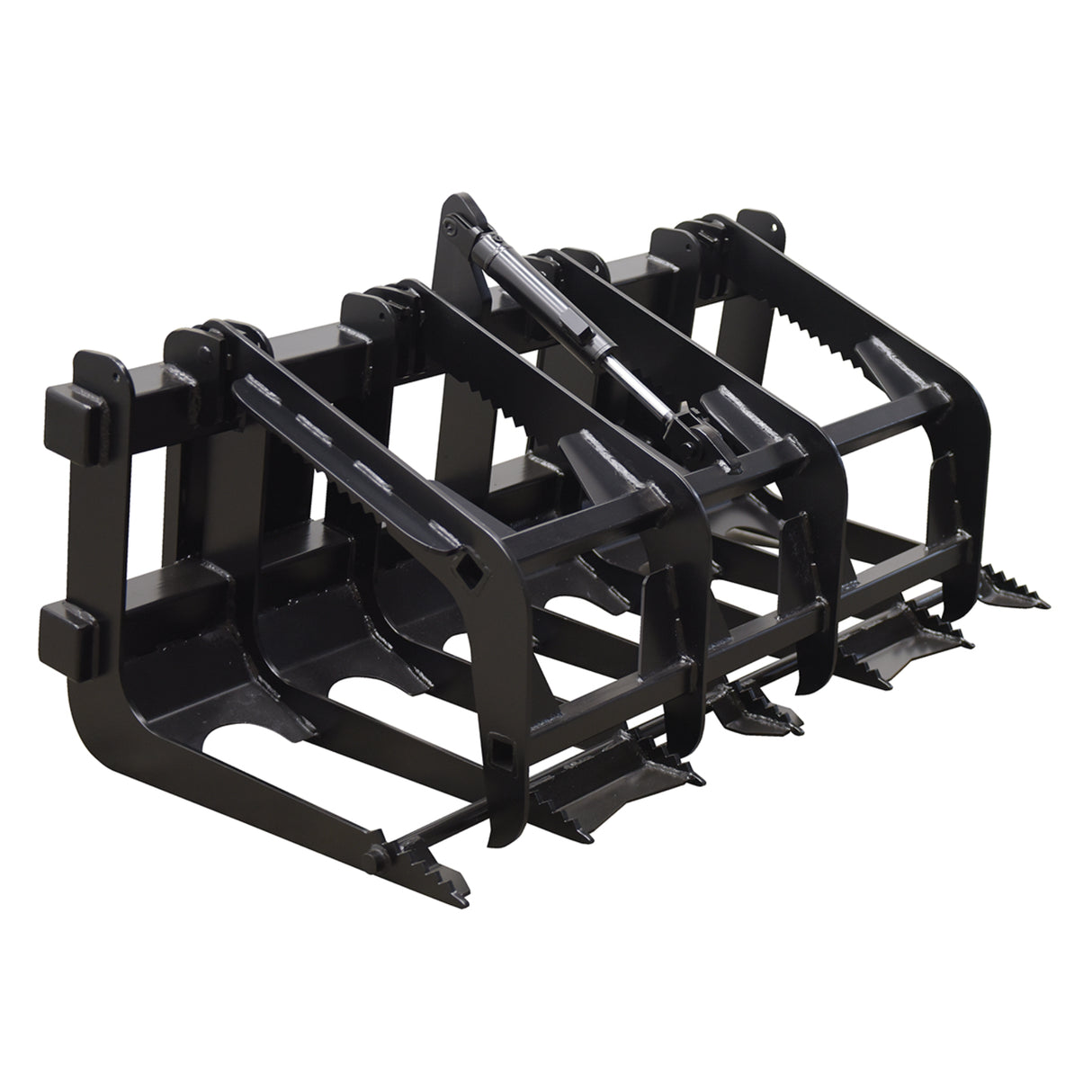 Vestil Skid Steer Grab Bucket Attachment – Heavy Duty Steel Grapple Bucket for Brush & Debris Handling