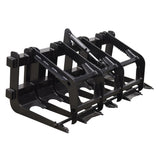 Vestil Skid Steer Grab Bucket Attachment – Heavy Duty Steel Grapple Bucket for Brush & Debris Handling