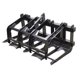 Vestil Skid Steer Grab Bucket Attachment – Heavy Duty Steel Grapple Bucket for Brush & Debris Handling