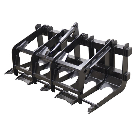 Vestil Skid Steer Grab Bucket Attachment – Heavy Duty Steel Grapple Bucket for Brush & Debris Handling