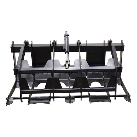 Vestil Skid Steer Grab Bucket Attachment – Heavy Duty Steel Grapple Bucket for Brush & Debris Handling