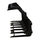 Vestil Skid Steer Grab Bucket Attachment – Heavy Duty Steel Grapple Bucket for Brush & Debris Handling
