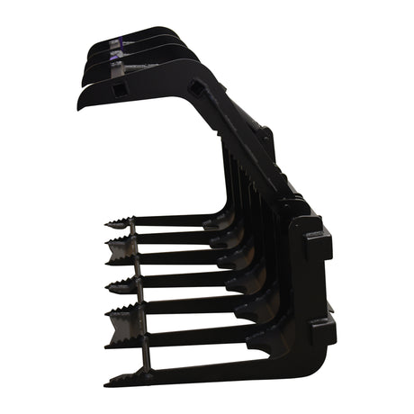 Vestil Skid Steer Grab Bucket Attachment – Heavy Duty Steel Grapple Bucket for Brush & Debris Handling