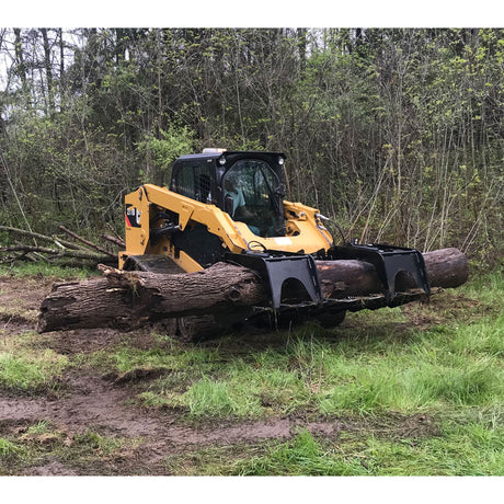 Vestil Skid Steer Grab Bucket Attachment – Heavy Duty Steel Grapple Bucket for Brush & Debris Handling