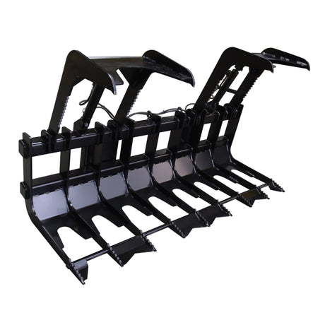 Vestil Skid Steer Grab Bucket Attachment – Heavy Duty Steel Grapple Bucket for Brush & Debris Handling