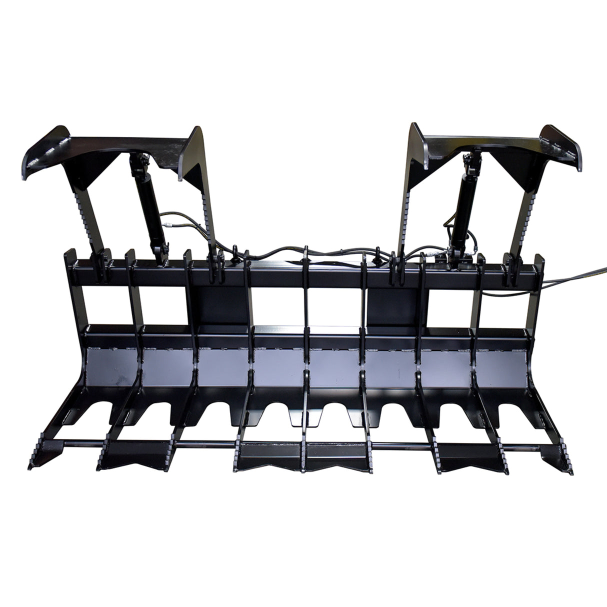Vestil Skid Steer Grab Bucket Attachment – Heavy Duty Steel Grapple Bucket for Brush & Debris Handling