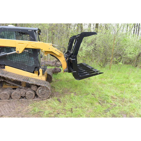 Vestil Skid Steer Grab Bucket Attachment – Heavy Duty Steel Grapple Bucket for Brush & Debris Handling