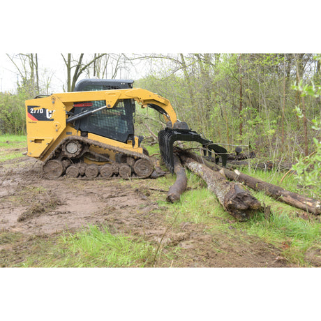 Vestil Skid Steer Grab Bucket Attachment – Heavy Duty Steel Grapple Bucket for Brush & Debris Handling