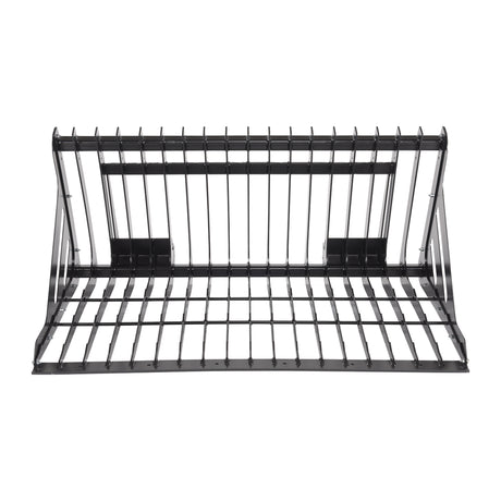 Vestil Skid Steer Rock Grader Bucket – Heavy Duty Steel Rock Grapple Attachment