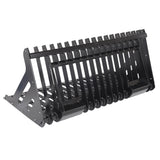 Vestil Skid Steer Rock Grader Bucket – Heavy Duty Steel Rock Grapple Attachment