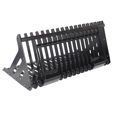 Vestil Skid Steer Rock Grader Bucket – Heavy Duty Steel Rock Grapple Attachment