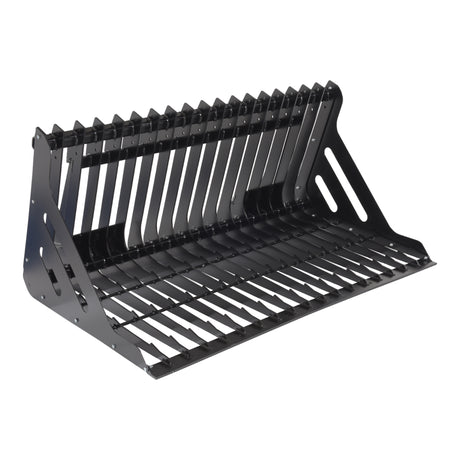 Vestil Skid Steer Rock Grader Bucket – Heavy Duty Steel Rock Grapple Attachment