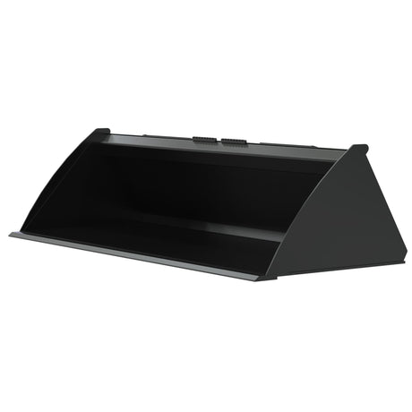 Vestil Skid Steer Bucket Attachment – Heavy Duty Low Profile Steel Bucket for Dirt, Mulch & Snow