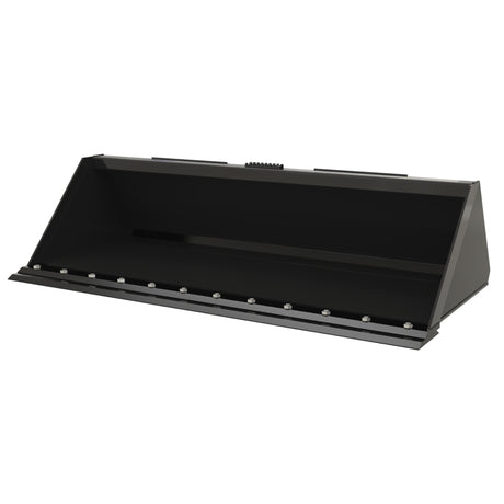 Vestil Skid Steer Bucket Attachment – Heavy Duty Low Profile Steel Bucket for Dirt, Mulch & Snow