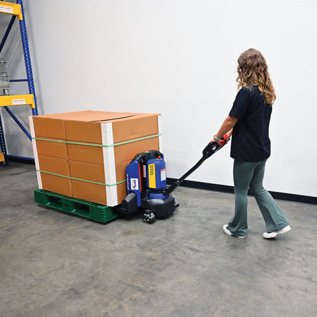 Vestil EPT Fully Powered Electric Pallet Truck — Lithium-Ion Smart Walkie with LCD Multi-Function Handle and Auto Turn-Speed Sensor