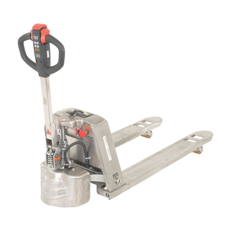 Vestil EPT-2748-30-SS Stainless Steel Electric Pallet Truck — Washdown-Ready Lithium-Ion Pallet Jack for Food & Pharma