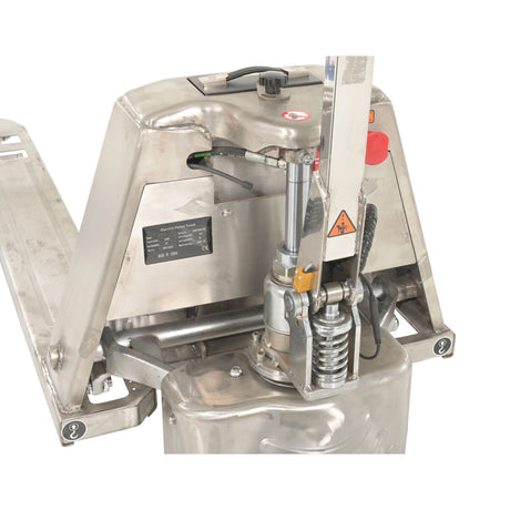 Vestil EPT-2748-30-SS Stainless Steel Electric Pallet Truck — Washdown-Ready Lithium-Ion Pallet Jack for Food & Pharma