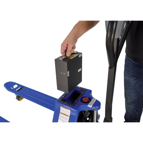 Vestil EPT-2748-30 Economy Fully Electric Pallet Truck — Lithium-Ion Drive & Lift, Compact 3,000 lb Capacity