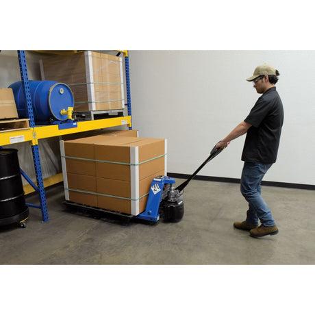 Vestil EPT-S-2748-40 Economy Semi-Electric Pallet Truck — Lithium-Ion Powered Drive, Manual Lift