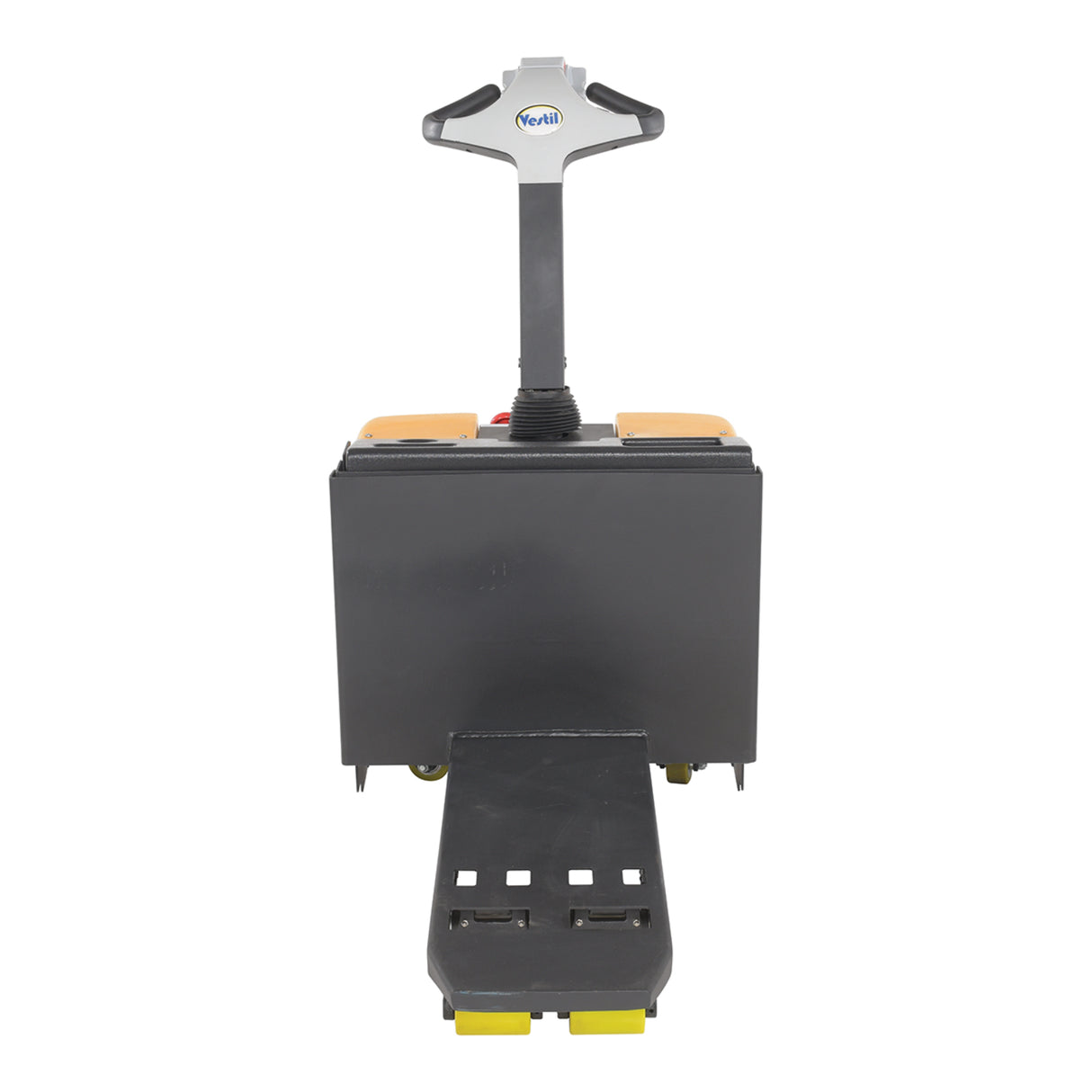 Vestil EPT-SF Single Fork Electric Pallet Truck — Walk-Behind Specialty for Half-Size Pallets, Bulk Containers, and Single-Pocket Loads